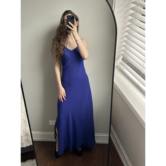 David & Johnny Vintage Purple Midi Gown Size 13/14 – Jeweled Strap Evening Dress - Picture 8 of 8